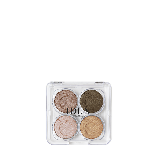 IDUN Minerals Eyeshadow Palette Brunkulla — vegan, toxin-free, dermatologist-developed with ultra-purified mineral pigments for rich, long-lasting color.